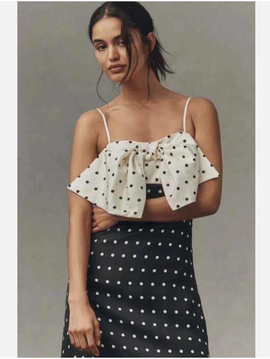 Maude Penelope Sleeveless Bow Ruffle Silk Maxi Dress - Picture 2 of 8